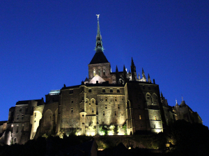 モンサンミッシェルの夜景