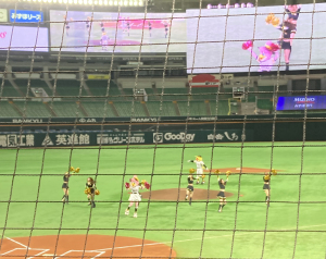 ２軍戦でも試合開始前のパフォーマンスが・・・